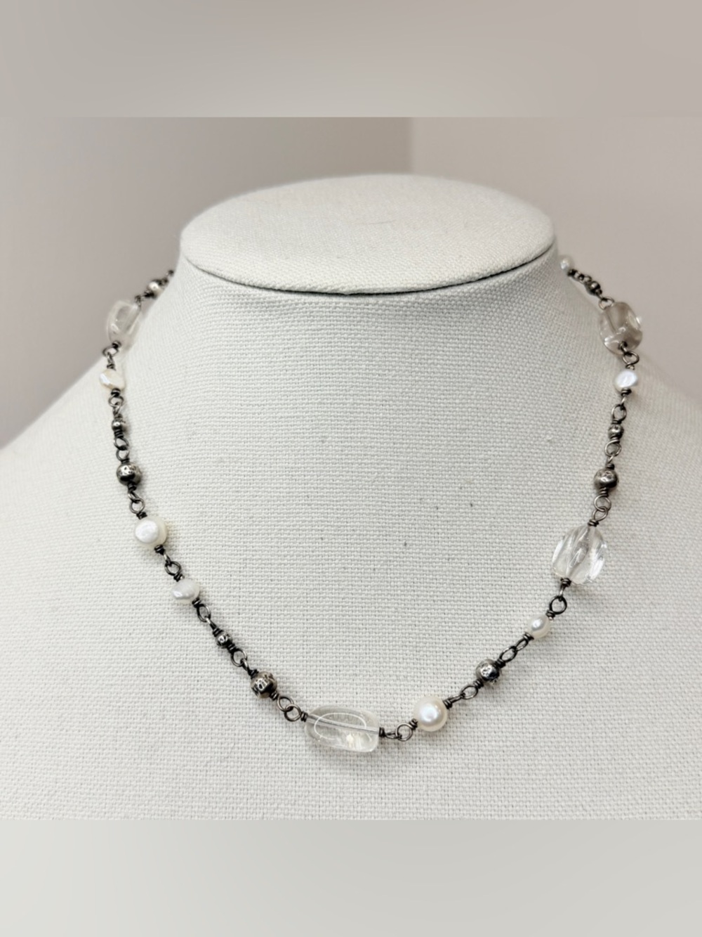 Silpada N1602 Sterling Silver Necklace features Freshwater Pearls Retired Boho